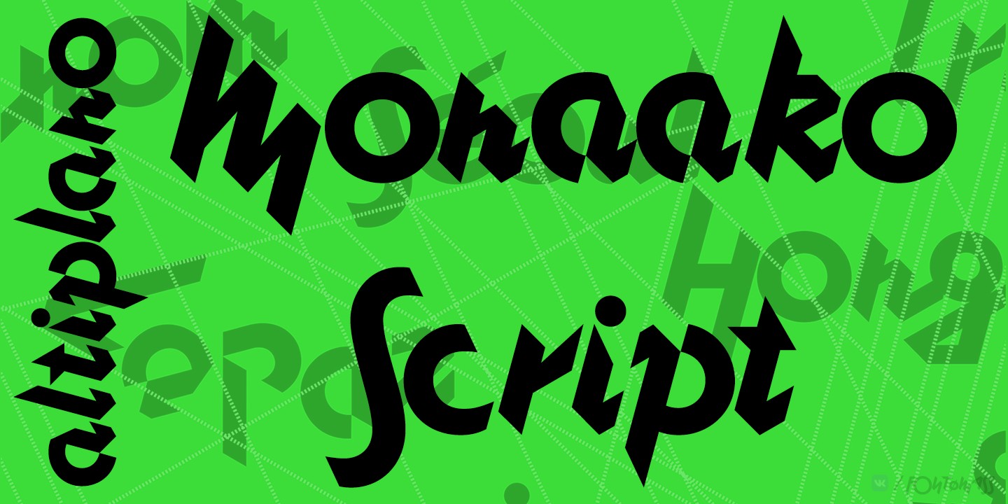 Beispiel einer Monaako Script-Schriftart